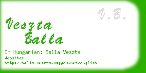 veszta balla business card